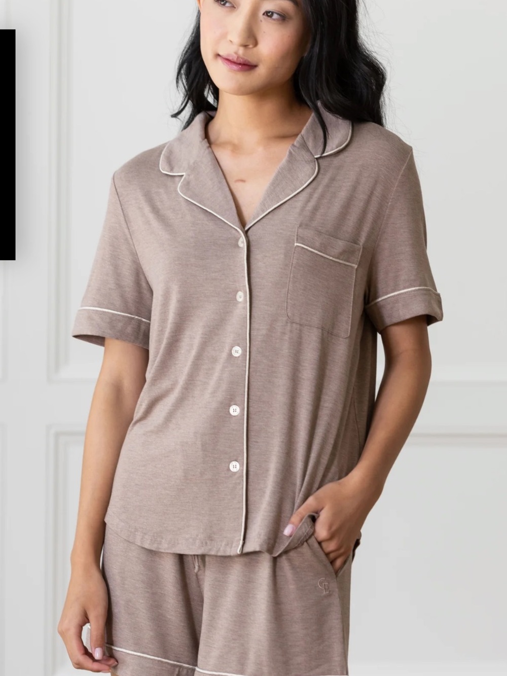 Cozy Earth Taupe Bamboo Pajama Set
